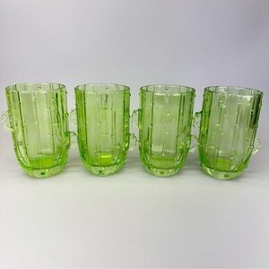 John Lewis Green Glass Cactus Tumblers Glasses